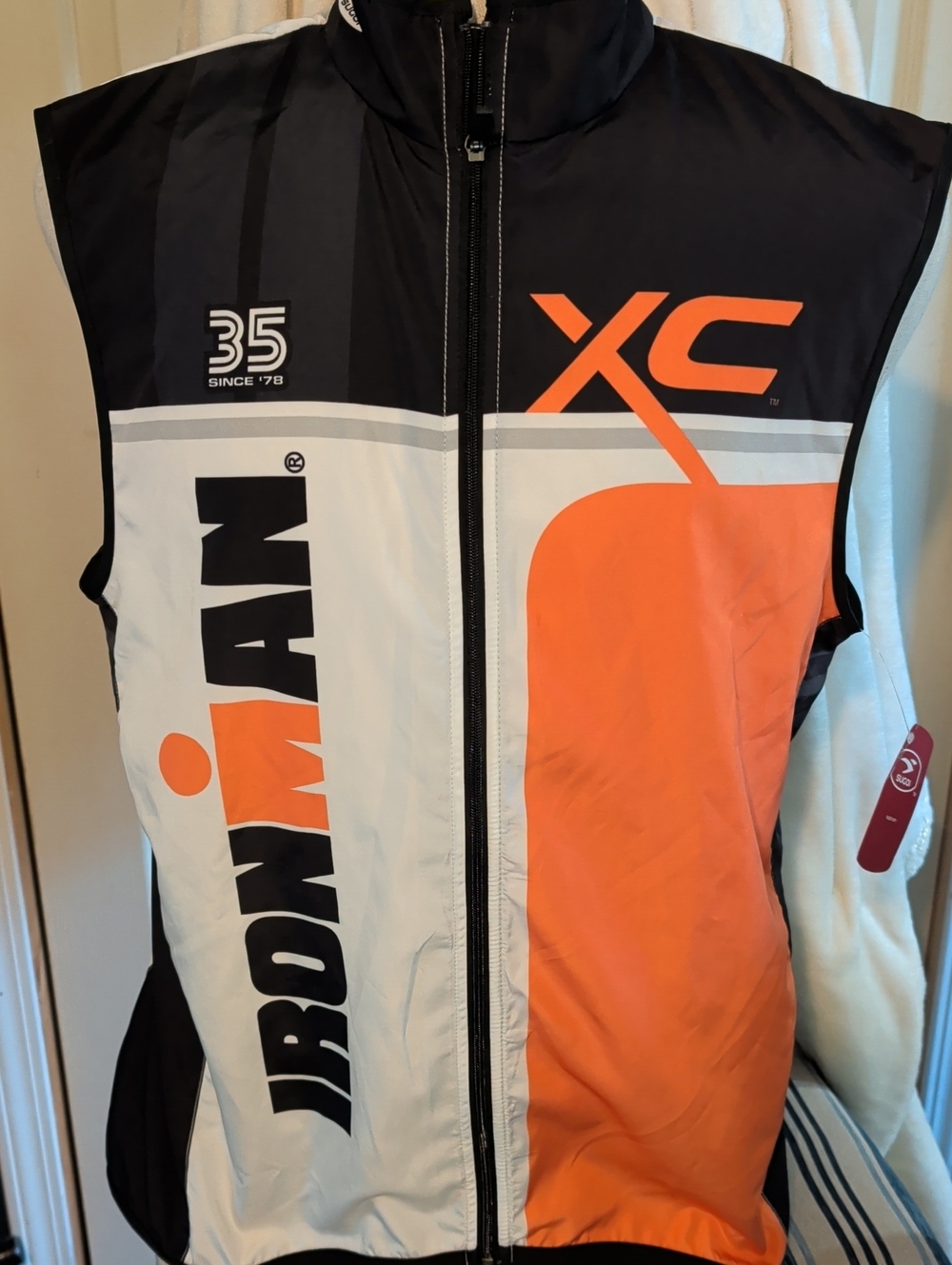 Iron Man Black, White & Orange XC Cycling Vest